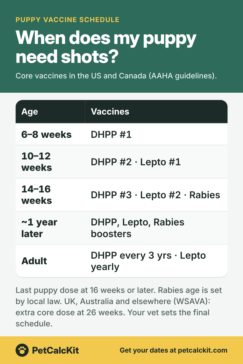 Puppy Vaccine Schedule: Which Shots and When (Chart)